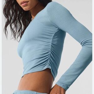 Celestial Blue Gather Long Sleeve